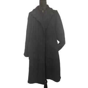 EUC  - Barefoot Dreams Black Midi Cozy Chic Coat